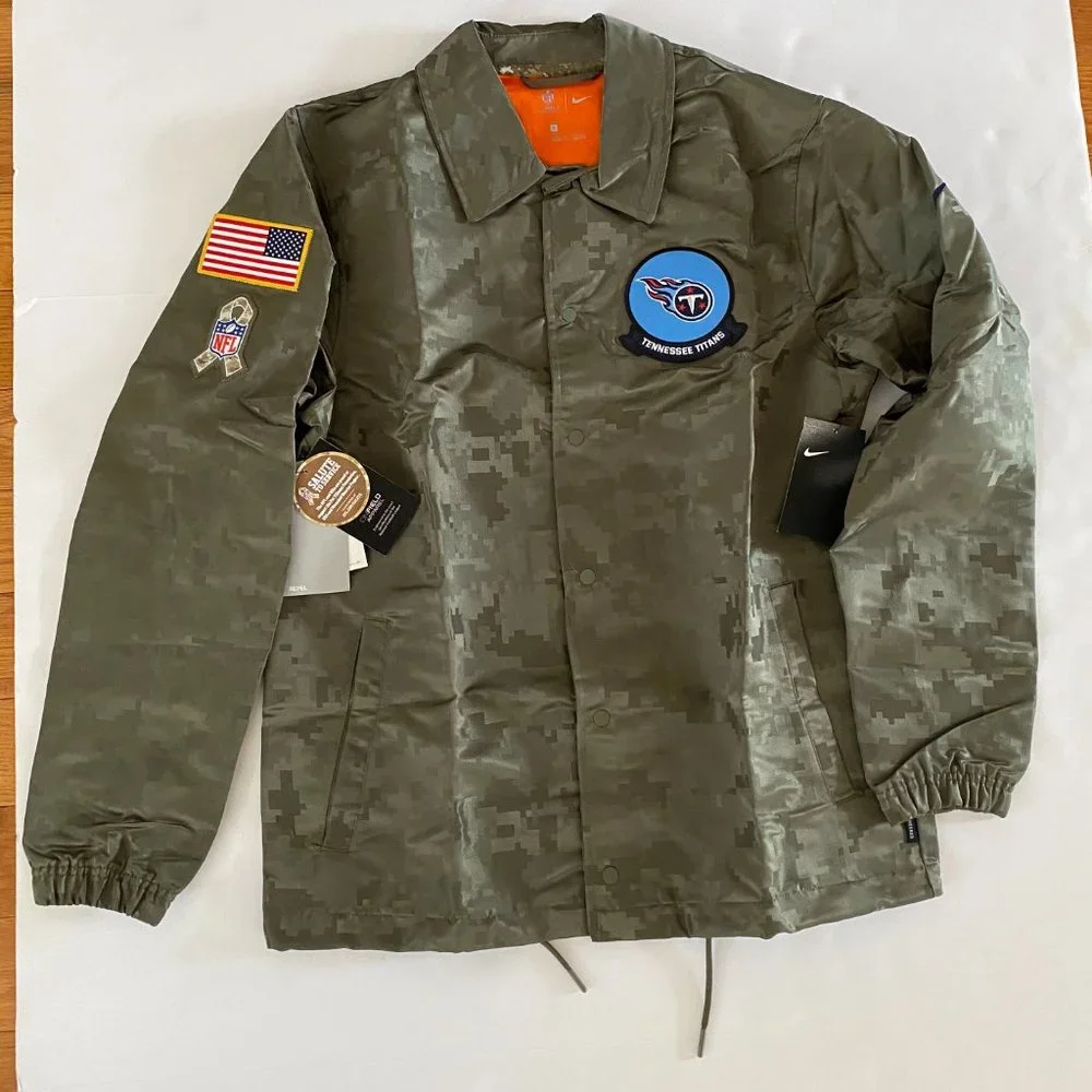 Tennessee Titans NFL Salute to Service Camo Snap Up Lightweight Jacket Men M NWT - Picture 3 of 12